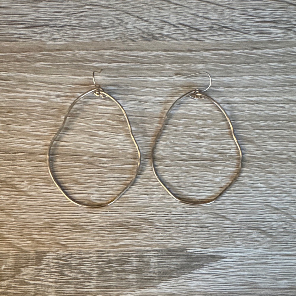 Gorgeous Gold Distressed Hoop Earrings